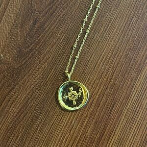Gold Compass Pendant Necklace
